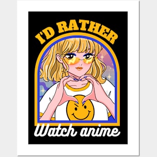 I'D Rather Watch Anime Posters and Art